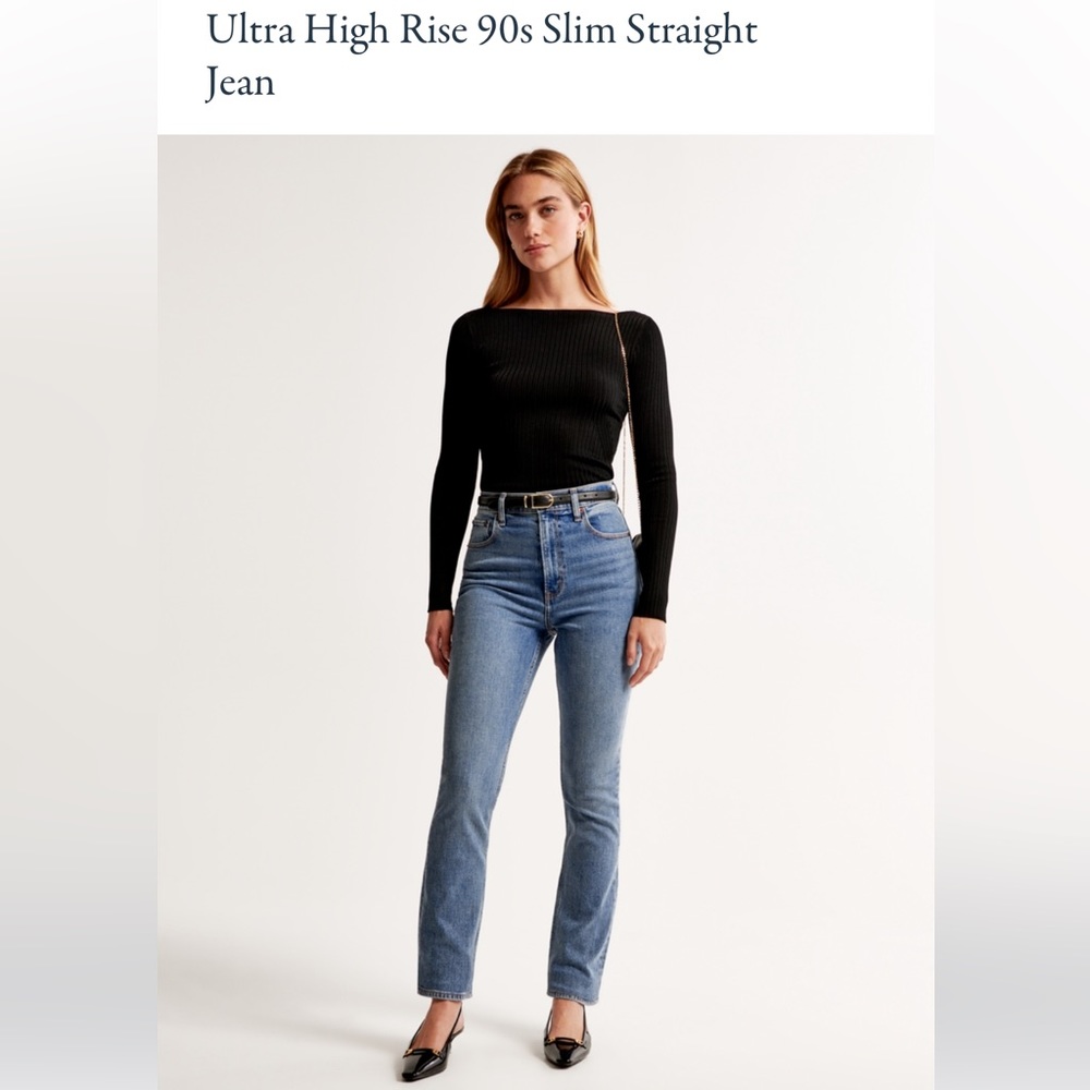Abercrombie ultra high rise 90s slim straight size 29/8
